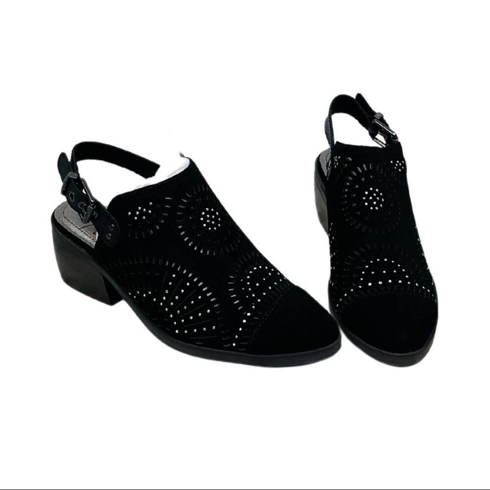 Latigo Muren Black Suede Cutout Bootie Size 8 New